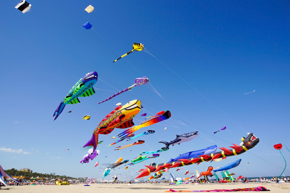 Photo of the Fall Kite Festival, One of the Premier Upcoming Events in Lincoln City, Oregon.