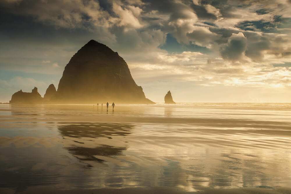 Dusk Photo of Cannon Beach, One of the Top Oregon Coast Attractions