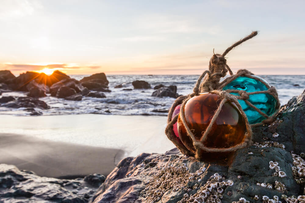 Photo of a Finders Keepers Glass Float Found During a Winter Getaway to the Oregon Coast.